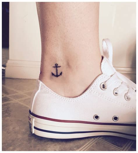 anchor tattoo on the ankle|aesthetic anchor tattoo.